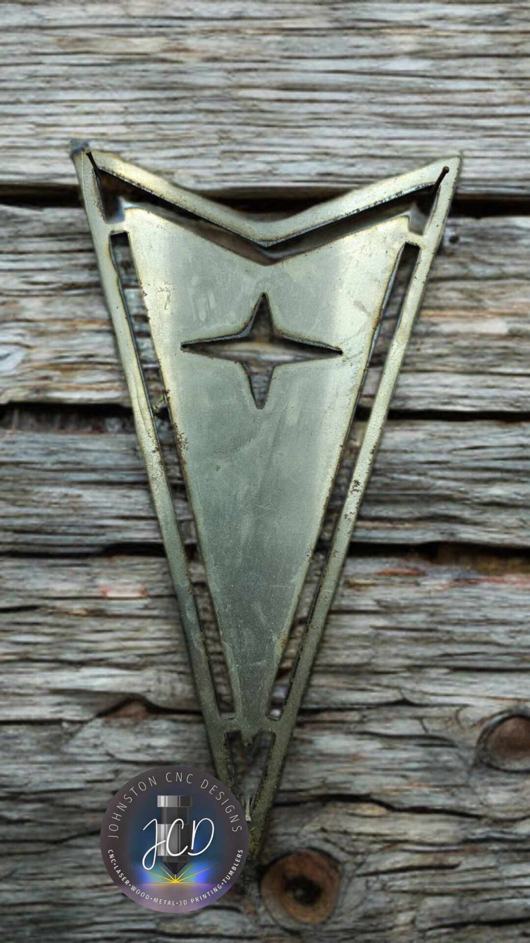 Pontiac Arrowhead Plasma Cut Metal Wall Sign | Johnston Fabrications LLC