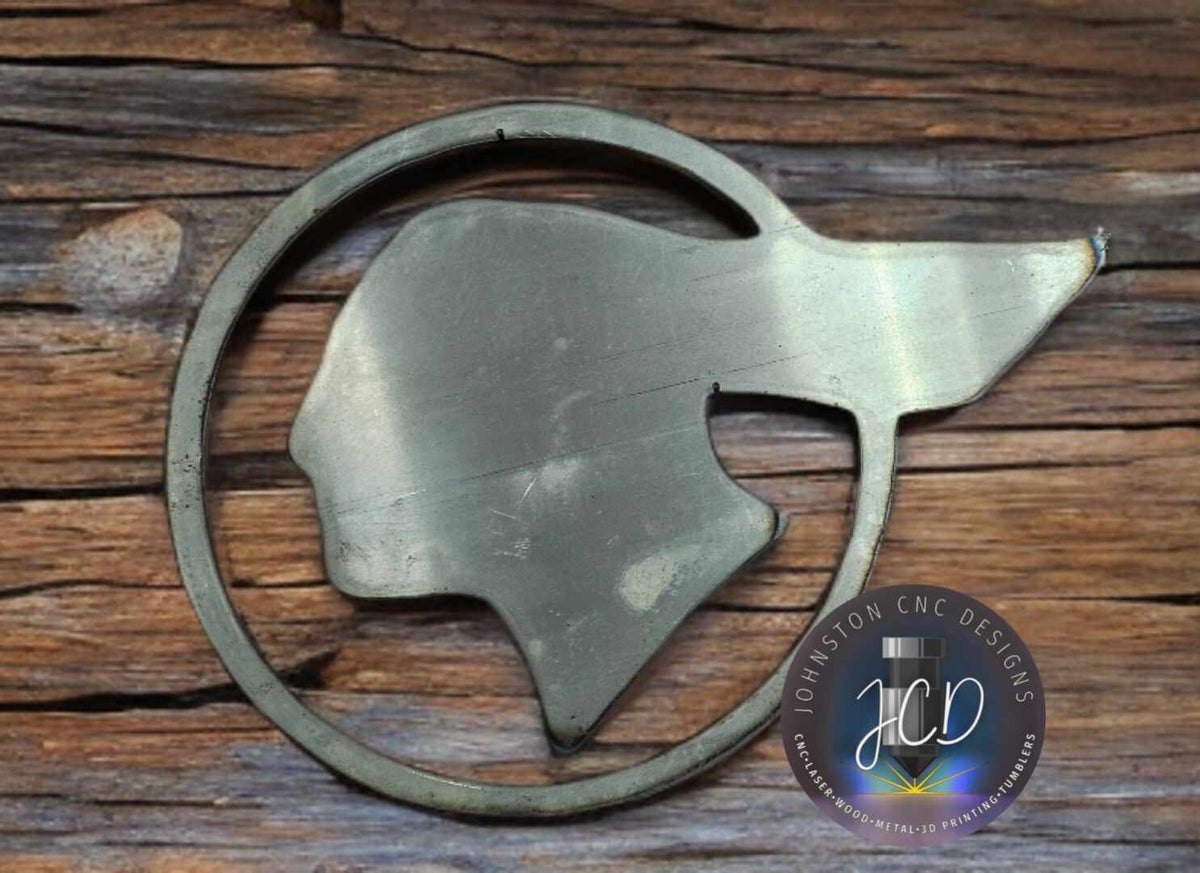 Pontiac Tin Indian Head Plasma Cut Metal Wall Sign | Johnston Fabrications LLC