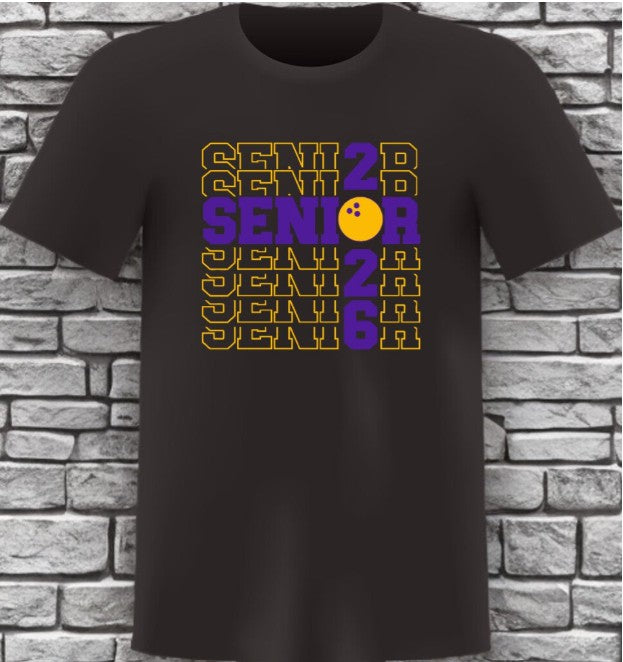 2026 Senior Bowling Tee — Black
