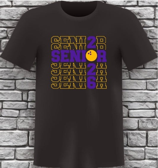 2026 Senior Bowling Tee — Black