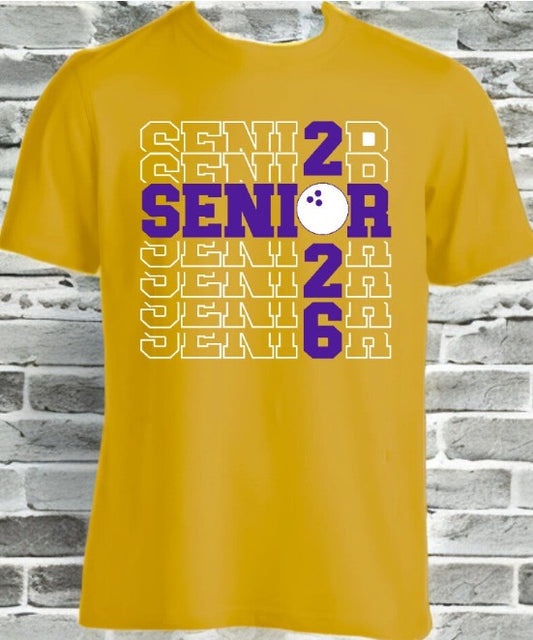 2026 Senior Bowling Tee — Gold