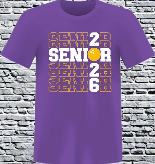 2026 Senior Bowling Tee — Purple