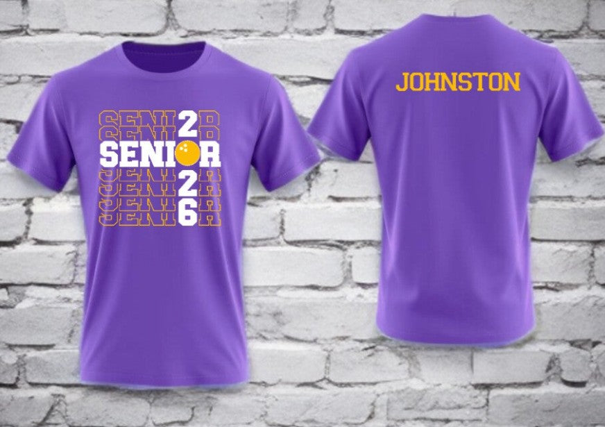 2026 Senior Bowling Tee — Purple / Extra Add On-Name
