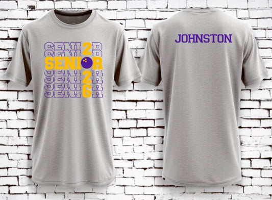 2026 Senior Bowling Tee — Gray / Extra Add On-Name